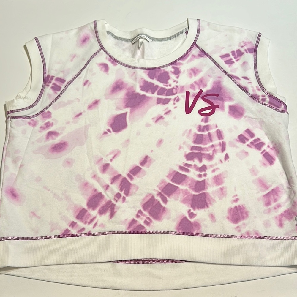 VICTORIA'S SECRET VS Purple Tie Dye women’s Short Sleeve Pullover